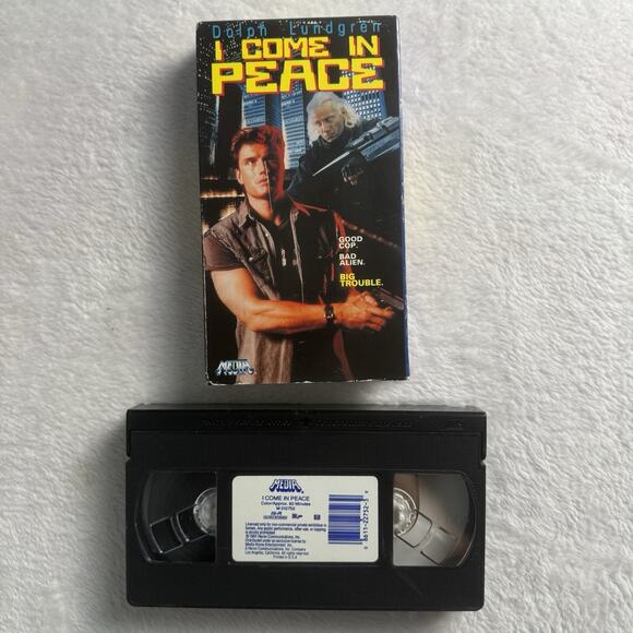 I Come in Peace 1990 VHS Media Video Tape Dolph Lundgren Cult Classic - Picture 3 of 3